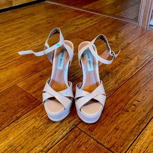 Beige steve madden strappy heels